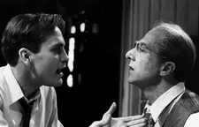 John Malkovich and Dustin Hoffman in Volker Schlöndorff's film Death Of A Salesman
