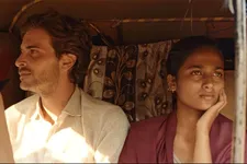 Gabriel (Roman Kolinka) with Maya (Aarshi Banerjee)